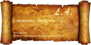 Landauer Andrea névjegykártya